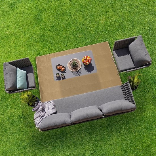 LifeGoods Tapis d'extérieur - 120x180CM - Tapis - Tapis de jardin - Sac de transport inclus - Beige