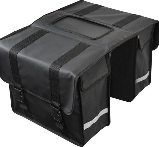 Strex Double Panniers Waterproof - Sac à dos 40 litres - Noir - Avec réflecteurs - Vélo électrique