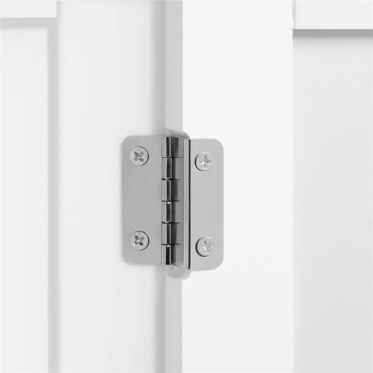 Yaheetech Meuble de salle de bain avec 4 tiroirs et 1 porte - équipé d'une étagère réglable, d'un système anti-basculement et d'un revêtement hydrofuge - pour la salle de bain et le salon - Mdf blanc - 81 x 30 x 81,5 cm
