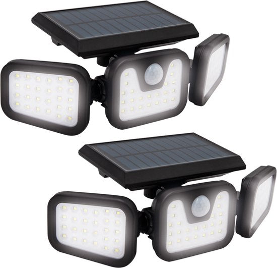 Media Shop Panta TrioSolar - Lampe solaire d'extérieur avec capteur - 74 LED - 600 lumens