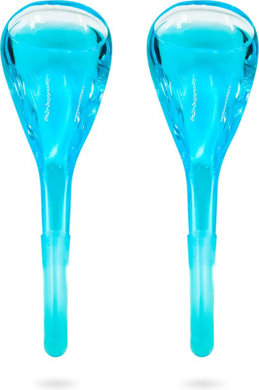 Soft & Silky - Ice globes - Blue - 2 Pack - Ice roller - Massage du visage - Chaud/froid - Ice roller visage - Dermaroller - Face roller - ice face - Beauty Roller - Ice roller
