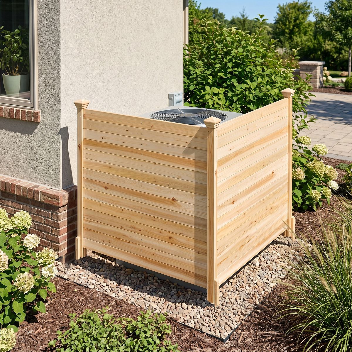 Clôture de jardin Coast en 2 parties - sans creusage - poteaux en bois robustes - couleur naturelle - 1 pièce