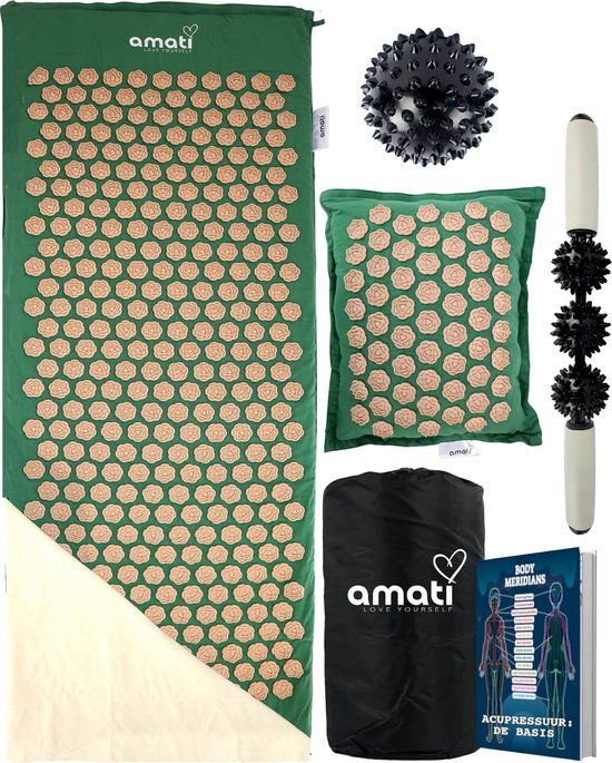 Amati Blue Lotus Spijkermat - Incl. Kussen en Accessoires - Grijs