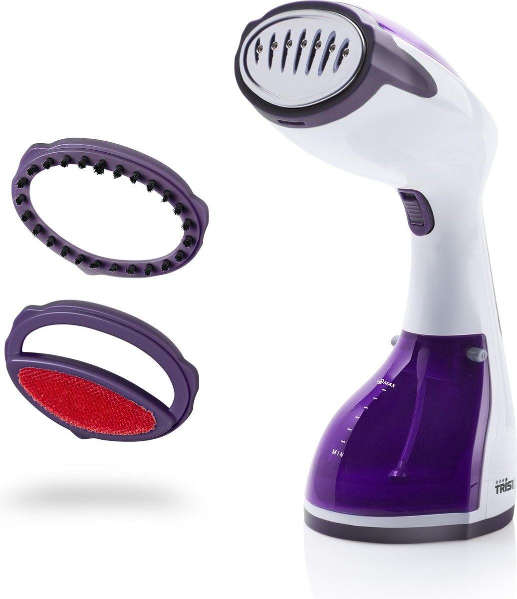 Tristar Steamer à vêtements ST-8916 - Pour vêtements et meubles - Inclut 2 brosses d'appoint - Violet/Blanc