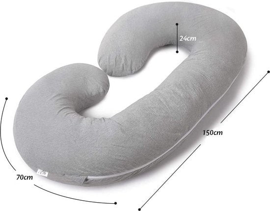 EL Life - Housse de coussin de grossesse - Housse pour forme C, coton, 150x70 cm