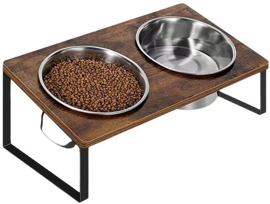 Ceruzo Gamelle double avec support - 40x20x16 cm - Métal- MDF