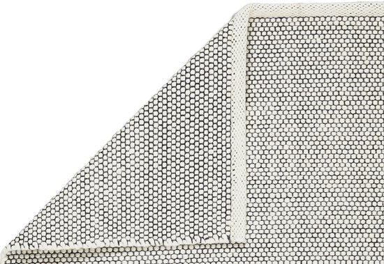 Lifa Living Tapis - Laine et coton - Tissé - 160x230 cm - Design scandinave - Noir/Blanc