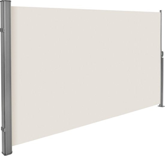 tectake - Brise-vent extensible en aluminium 180 x 300 cm beige 401529