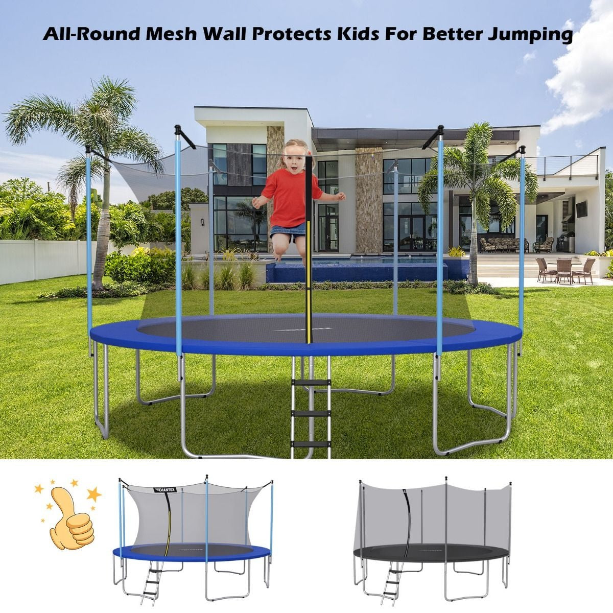 Filet trampoline - Coast - Ø305 cm - Filet de sécurité - Noir