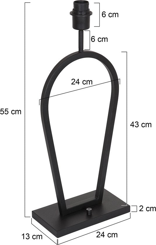 Lampe de table Steinhauer Stang - noire - métal - 3503ZW