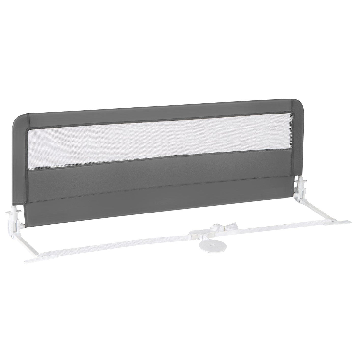 Coast 150 cm - Barrière de lit pliable pour les tout-petits avec housse amovible - Gris