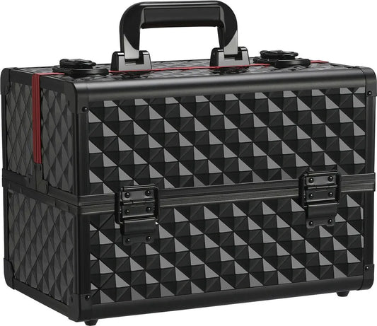 Yaheetech - 34,7 x 22,2 x 25 cm - Réglable - Compartiments de rangement - Verrouillable - Noir/Rouge