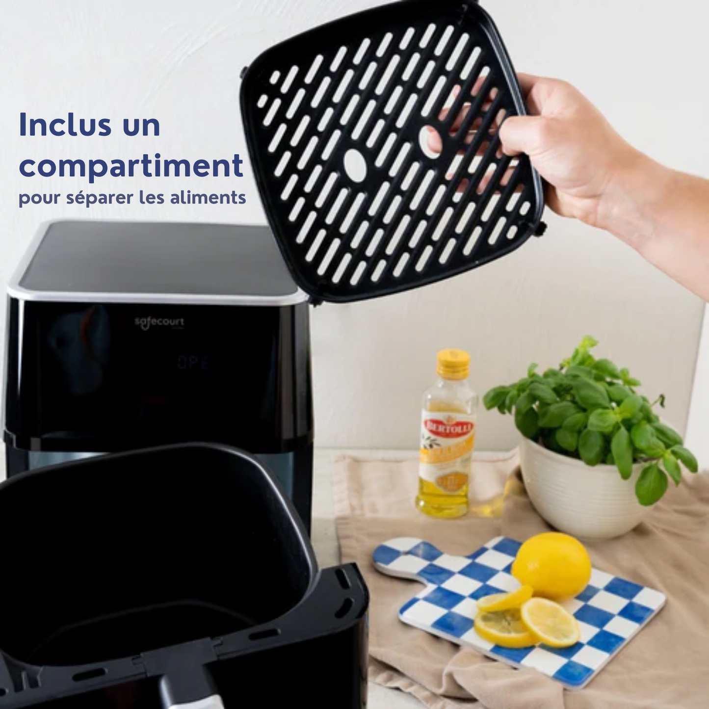 Airfryer - Safecourt Kitchen - Friteuse - 1700W - Capacité 5L - 40ºC à 200ºC - Noir