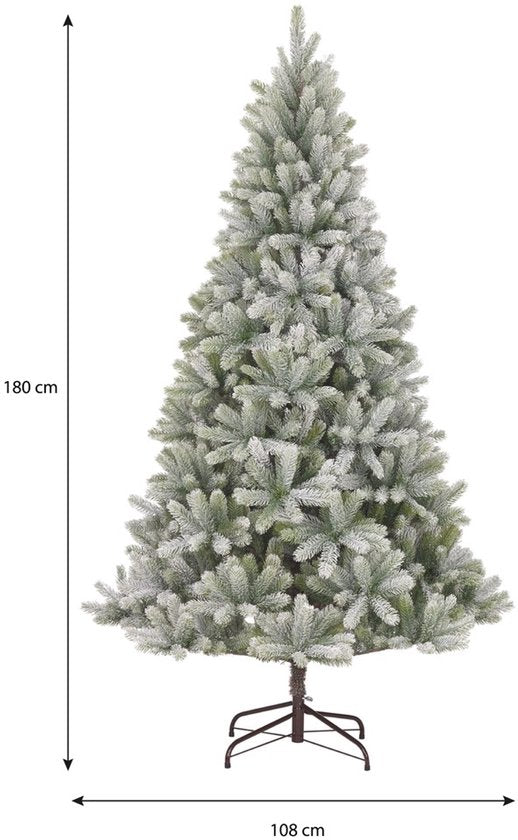 Black Box Trees Nagoya : sapin de Noël vert givré avec structure articulée - Décoration de Noël d'intérieur - Sapin artificiel d'aspect réaliste - Hauteur 180 x diamètre 108 cm