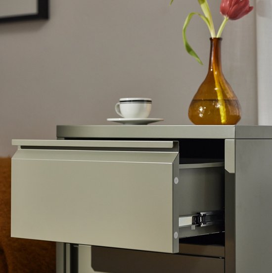 Table de chevet Popstrukt Bon Bon - Gris mousse (vert)