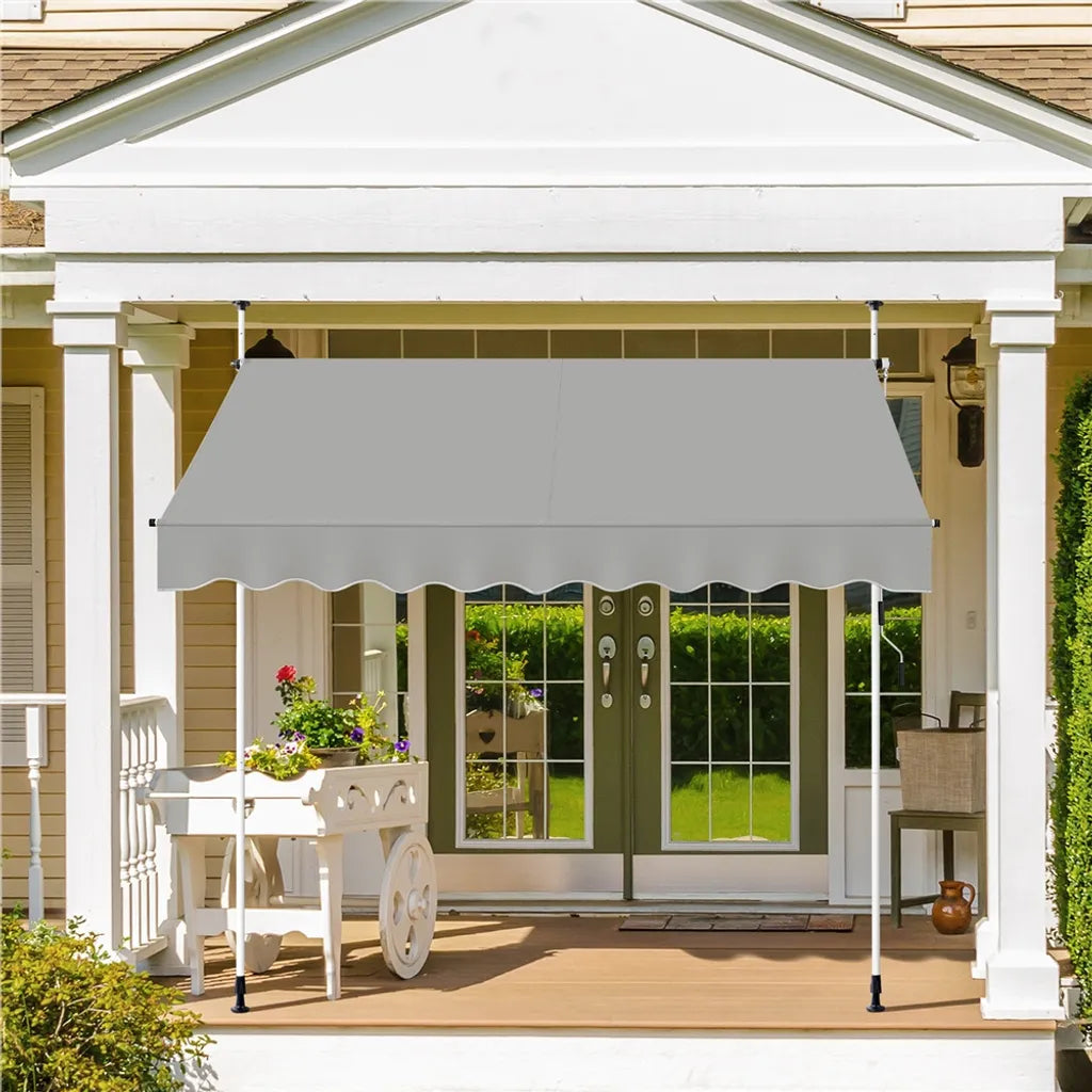 Yaheetech Store à pince 250 x 180 cm - Hauteur 210-300 cm - Manivelle - Gris clair
