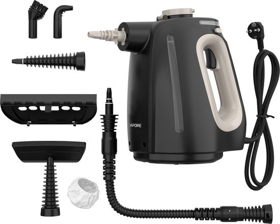 Nettoyeur vapeur - Vapore 11-in-1  - 1350W - 530ML - Sac de rangement inclus - Pour le sol, la salle de bain, les vêtements et le canapé - Nettoyeur de tapis - Nettoyeur vapeur à main - Défroisseur à vapeur