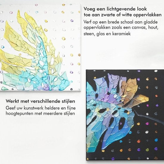 Rubye® Acrylic Painting - Peinture - Pinceaux - Hobby and Creative - Painting by Number - 22ML Tubes - 6 Couleurs