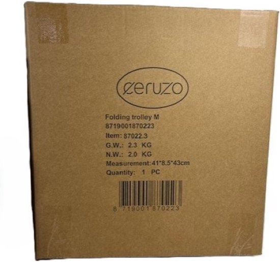 Ceruzo Chariot de courses avec caisse pliante - 30 litres avec 2 roues - pliable - caisse de courses - noir