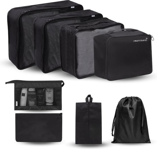 Comfytravel Packing Cubes Set - Organisateur de voyage pour valise / sac à dos - Accessoires de voyage - Imperméable / 8 pièces