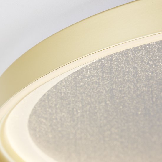 Brilliant Quito - Plafonnier - LED 30W - 42cm - Design or - Effet pailleté - gradation à 3 niveaux