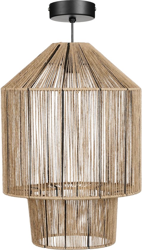 Mica Decorations Elsa Lampe suspendue - H49 x Ø35 cm - Jute - Marron clair