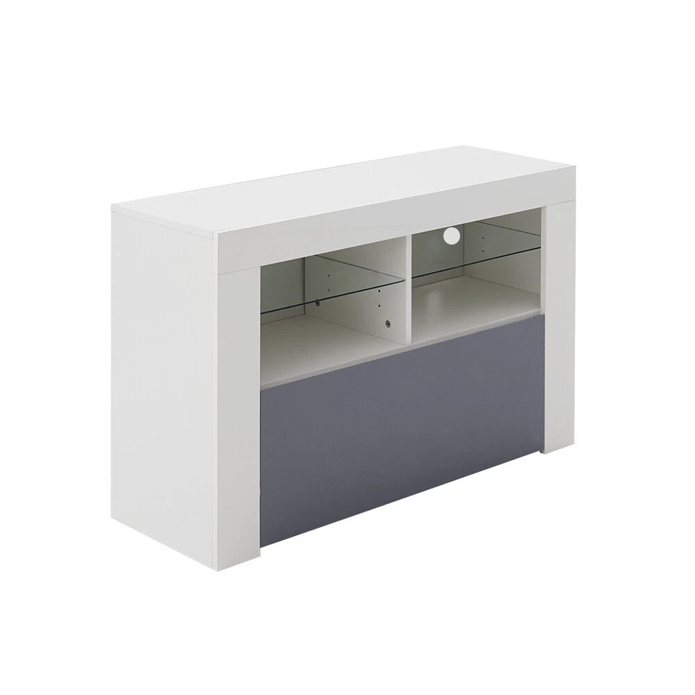 Meuble TV moderne 100 cm - Avec éclairage LED RGB - Noir