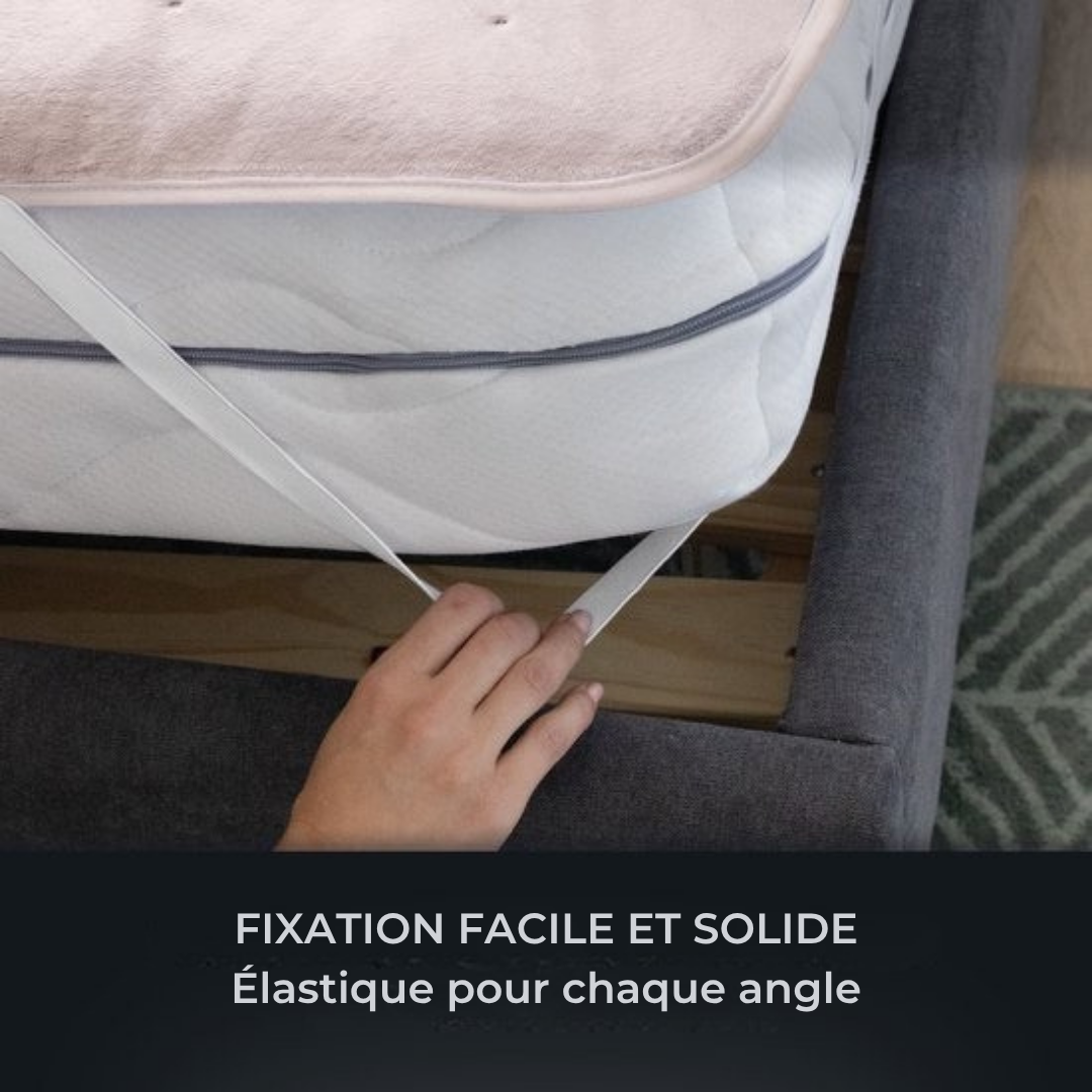 Sous couverture chauffante STAUS&BACH CozySnug - 100W - Lavable - 150x80 cm - Rose poudreux