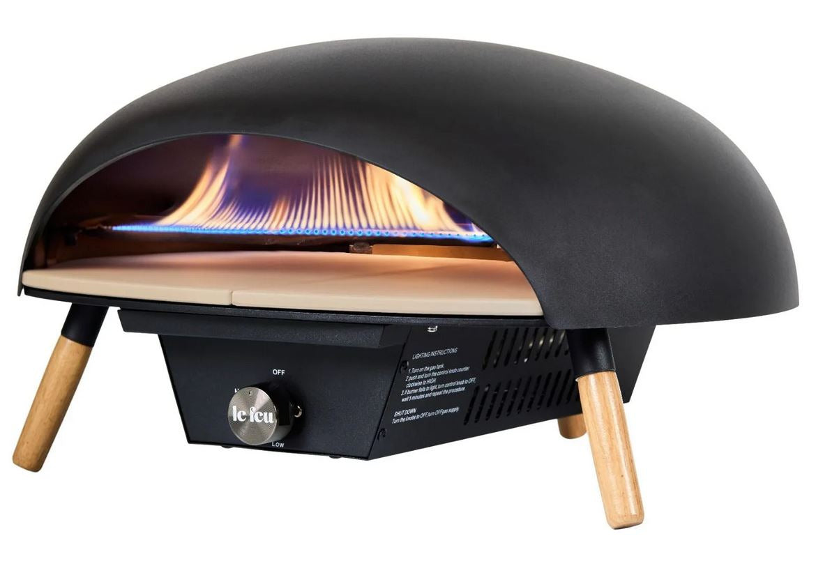 Le Feu Turtle 3.0 Four à Pizza à Gaz - Noir - Ø52 cm - H30 cm - D47,7 cm