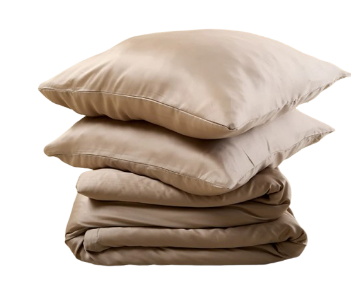 Sjumo Tencel™ Sateen Duvet Cover - Ultra Soft & Breathable - 140x220 cm - Honey Glow - Taie d'oreiller incluse