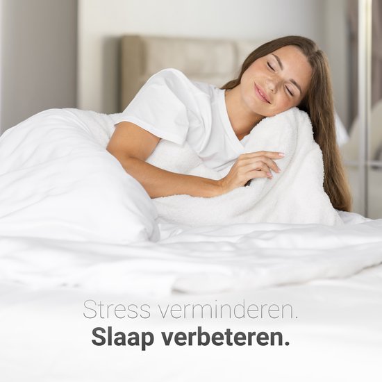 Couverture lestée CozySense® 9 kg - Couverture lestée - Couverture lestée avec répartition de la pression GLASS-Flow® - Couverture lavable incluse - 140x200 cm - Blanc