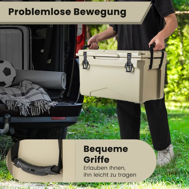 Glacière moulée par rotation Coast 28 L – 60 x 33 x 35 cm – Kaki