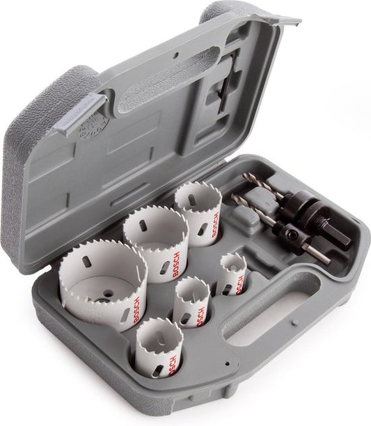 BOSCH | Jeu de scies cloches | Bi-métal | Jeu de 9 pièces pour électriciens, scies cloches Progressor