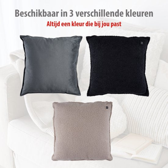 Coussin chauffant électrique Alpina – Coussin chauffant pour la nuque et les épaules – 3 niveaux de chaleur – Arrêt automatique – Housse lavable – 60 x 62 cm – 100 W