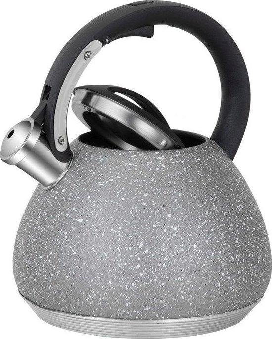 Bouilloire sifflante - Resto - 2,7L - Acier inoxydable - Induction - Marbre gris