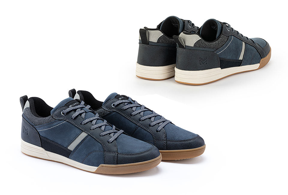 Milanoro - Baskets confortables pour hommes - Bleu marine - Taille 40