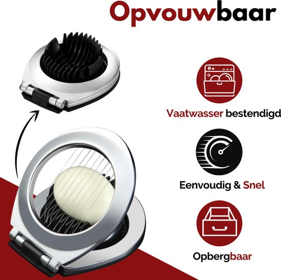 VAIVE Coupe-oeufs lavable au lave-vaisselle - acier inoxydable - Coupe-champignons - Ustensiles de cuisine