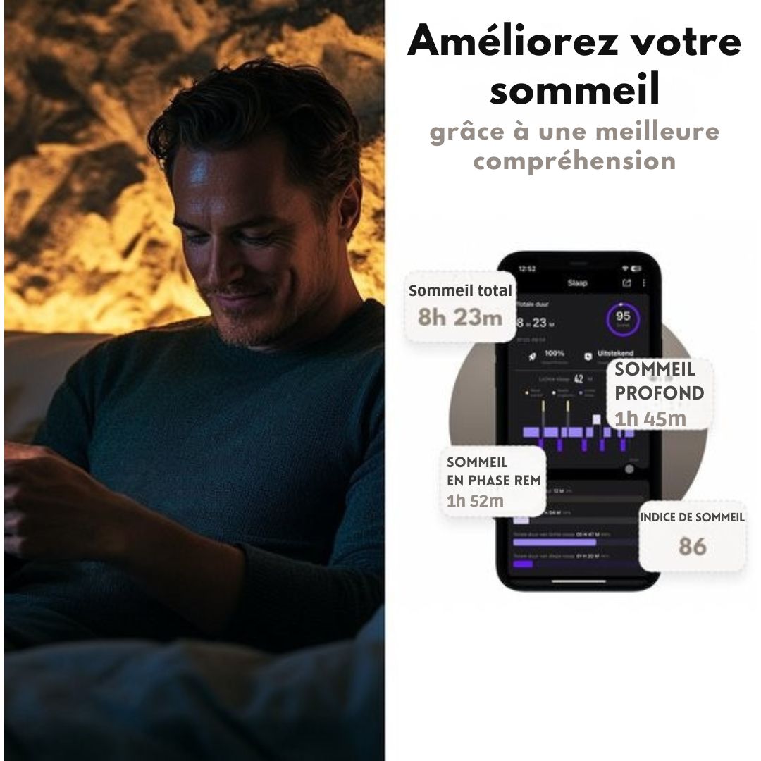 Smart Ring S1 Focus®- Taille 10 - Fréquence cardiaque - Cycle menstruel - Moniteur de sommeil - Performance sportive - Podomètre - IP68 Waterproof - Mesure de l'O2 - Femmes - Hommes - Étui de chargement - Anneau intelligent - Noir