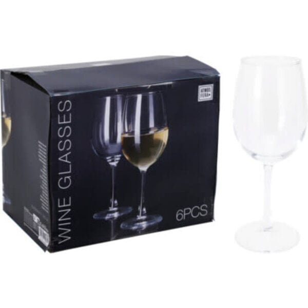 Verres à vin Atmos Fera - Lot de 6 - 350 ml - Transparents