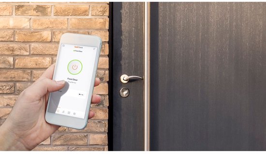 Cylindre Bold - Cylindre de serrure de porte Bold Slim Line avec Bluetooth - SX-33 - acier inoxydable - Argent.