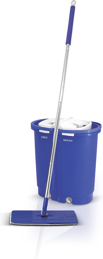 Livington Touchless Mop XXL – balai à franges autonettoyant – aide ménagère 2019 – grande capacité de 7 litres – système de lavage automatique – balai à franges pivotant à 360 degrés – nettoyage des sols – facile à nettoyer