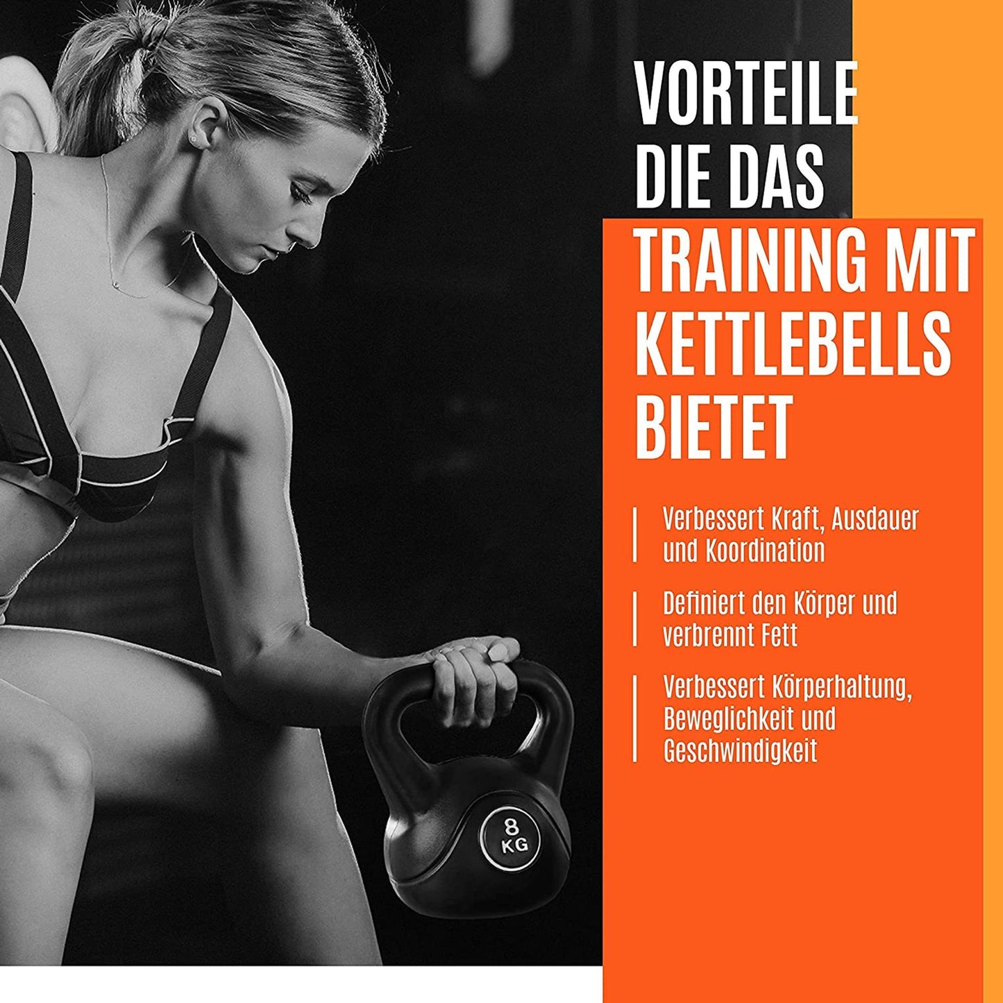 Ensemble de kettlebells Yaheetech 2 kg, 4 kg, 6 kg et 8 kg - Noir - Plastique et béton - 16,5 x 14 x 18,5 cm à 22,5 x 19,5 x 26 cm