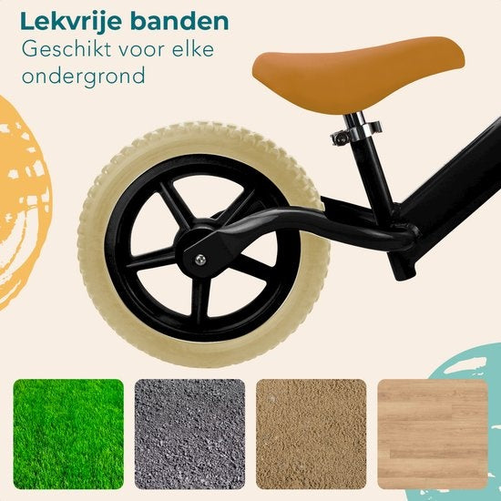 LifeGoods KiddyCruiser Balance Bike - 2 ans - Garçons/ filles - Noir