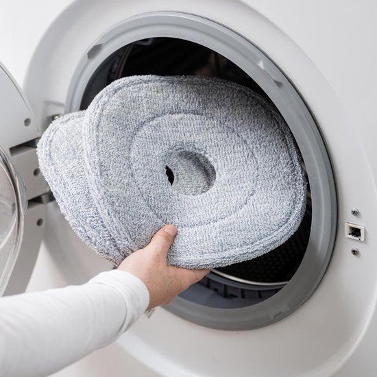 Livington Clean Water Spin Mop : 2 tampons en microfibres - Tampons de rechange pour la serpillière Livington Clean Water Spin Mop - pour tous les types de sols - tête de serpillière de rechange - accessoires