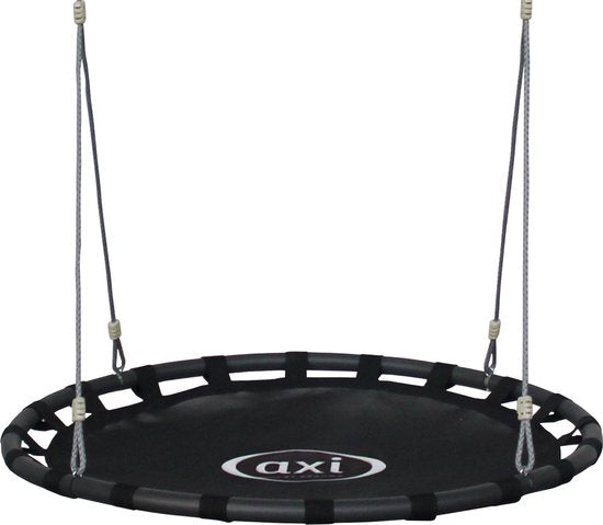 Balançoire « Nest » en métal AXI, couleur anthracite/crème - Ensemble de balançoire autoportante avec structure et balançoire « Nest » Ø 120 cm - Ensemble de balançoire pour enfants