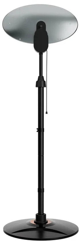 Chauffage de terrasse infrarouge - Juskys - sur pied - 3 niveaux de chaleur - 2000W - Protection IP34 - Pour balcon, jardin et jardin d'hiver - Noir