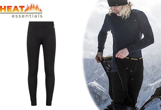 Heat Essentials - Sous-vêtements thermiques pour homme - Pantalon thermique pour homme - Noir - M - Vêtements thermiques pour homme - Legging thermique pour homme - Également disponible en ensemble thermique