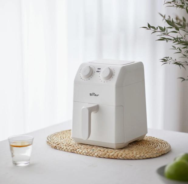 Bear QZG-K12T1 Friteuse à air chaud compacte 3 L - Blanche - 20,5 x 26,5 x 28,5 cm