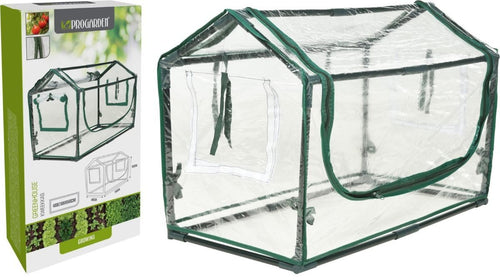 Serre Serre - Cadre métallique et couverture en plastique - 40 x 78 x 50 cm - Transparent