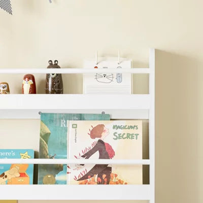 Bibliothèque pour enfants SoBuy - 4 étagères - 80 x 12 x 118 cm - Blanc